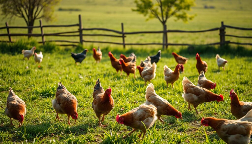 perilaku ayam mencari makan