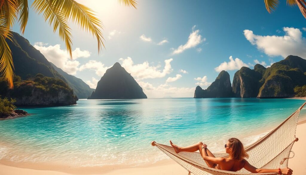 pantai indah di Saint Lucia pantai indah di Saint Lucia